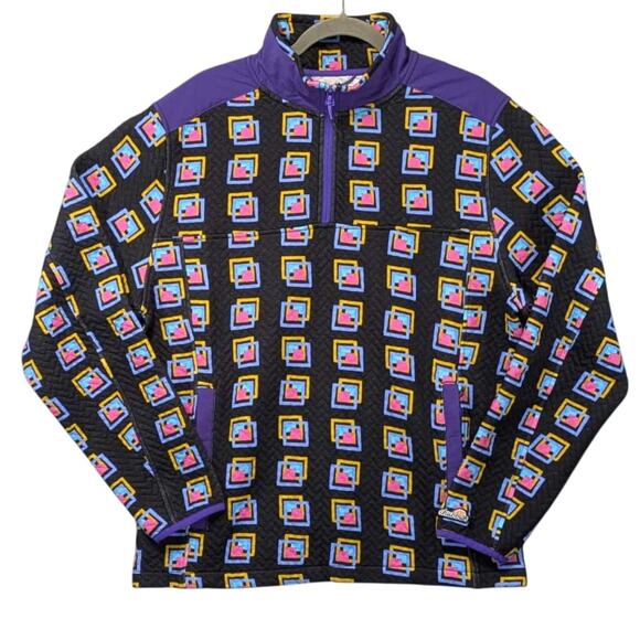 NWT Chubbies Out of the Box Quilted Quarter Zip Pullover Mens M Multicolor - Picture 1 of 11